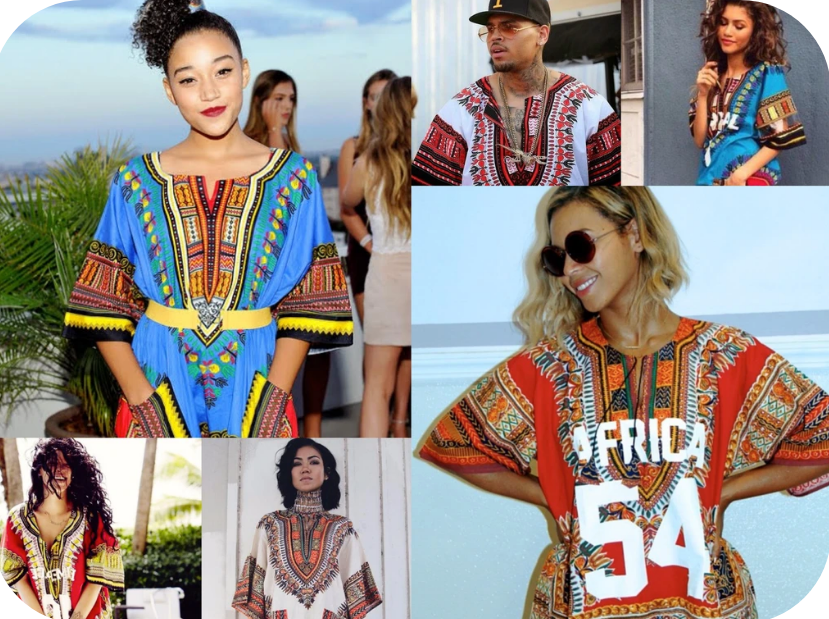 American stars in dashiki
