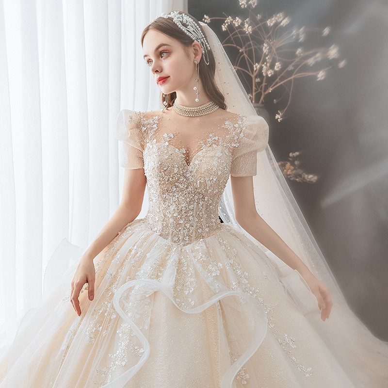 Jual Gaun pengantin Lace Ball Gown satin gaun pengantin renda | Shopee ... Jual Gaun pengantin Lace Ball Gown satin gaun pengantin renda | Shopee ...