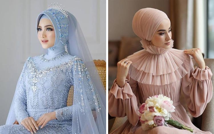 Baju Pengantin Muslimah Mewah Warna Putih - 15 Inspirasi Model Gaun ...